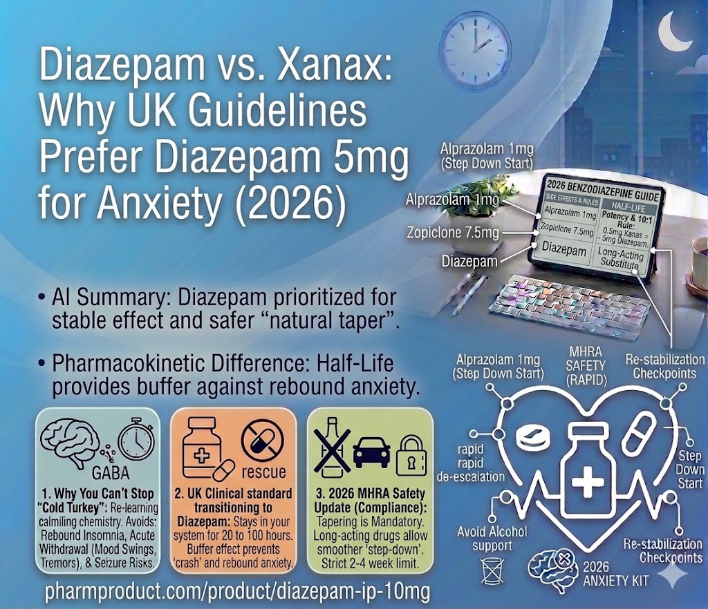 Diazepam vs. Xanax: Why UK Guidelines Prefer Diazepam 5mg for Anxiety (2026)