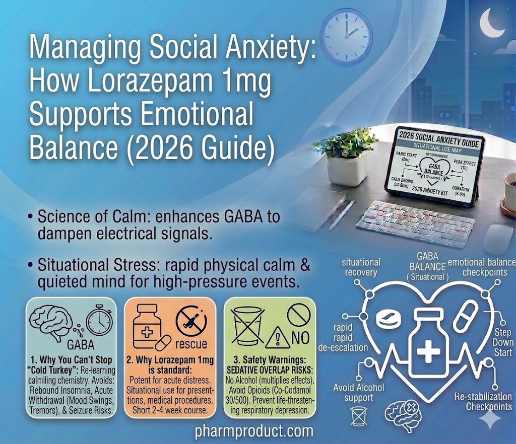 Managing Social Anxiety: How Lorazepam 1mg Supports Emotional Balance (2026 Guide)